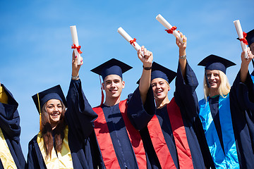 Image showing young graduates students group