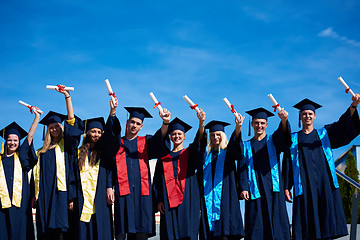 Image showing young graduates students group