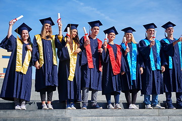 Image showing young graduates students group