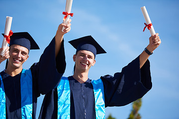 Image showing young graduates students group