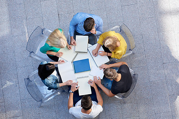 Image showing group of students  top view