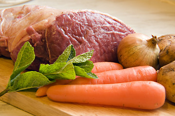 Image showing Meat and veg