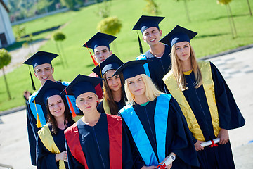 Image showing young graduates students group