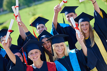 Image showing young graduates students group