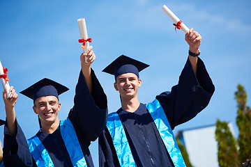 Image showing young graduates students group