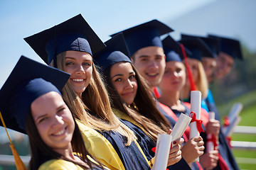 Image showing young graduates students group