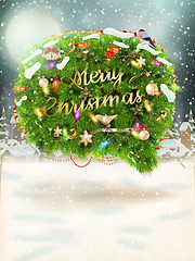 Image showing Christmas fir tree. EPS 10