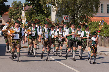 Image showing Hausham / Germany / Bayern-09th August: band Bayrischzell 