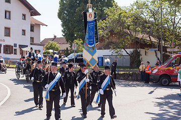 Image showing Hausham / Germany / Bavaria-09th August: miners in festive costume