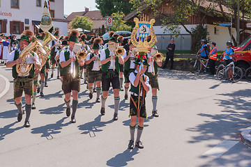 Image showing Hausham/Deutschland/ Bayern-09.August:Musikkapelle Bayrischzell 