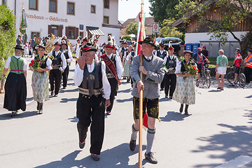 Image showing Hausham / Germany / Bavaria-09th August: brass band from Italy