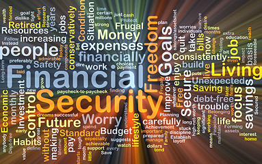 Image showing Financial security background concept glowing