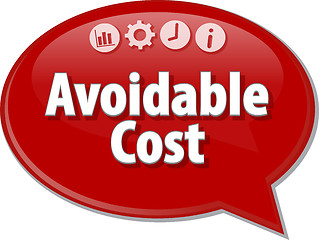 Image showing Avoidable Cost  Business term speech bubble illustration