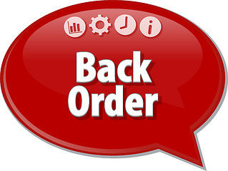 Image showing Back Order  Business term speech bubble illustration
