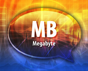 Image showing MB acronym definition speech bubble illustration