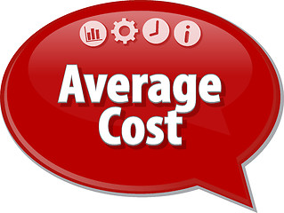 Image showing Average Cost  Business term speech bubble illustration