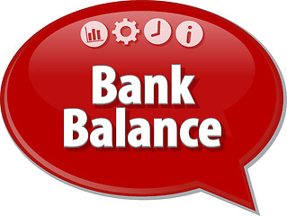 Image showing Bank Balance Business term speech bubble illustration