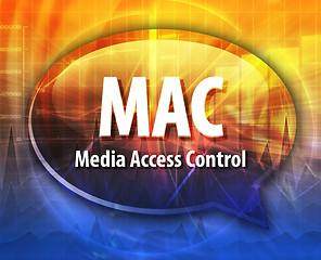 Image showing MAC acronym definition speech bubble illustration