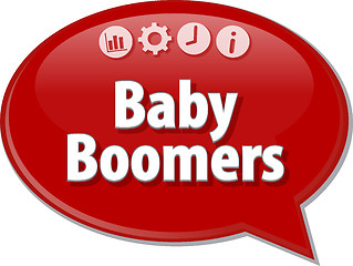 Image showing Baby Boomers  Business term speech bubble illustration