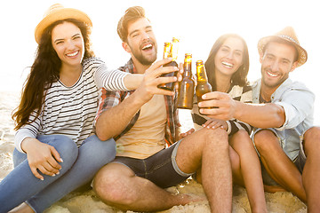 Image showing Summer is better with a cold beer
