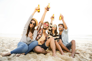 Image showing Summer is better with a cold beer