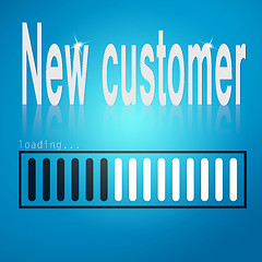 Image showing New customer blue loading bar