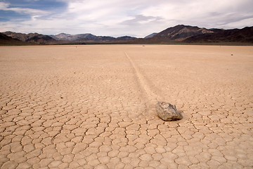 Image showing Moving Rocks, Death Valley NP, California, USA