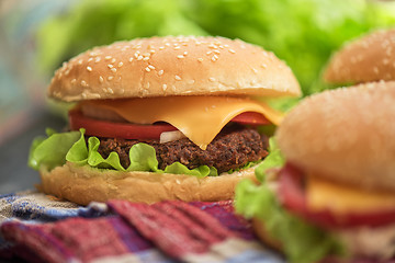 Image showing home made burgers