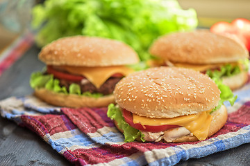 Image showing home made burgers