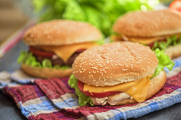 Image showing home made burgers