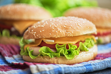 Image showing home made burgers