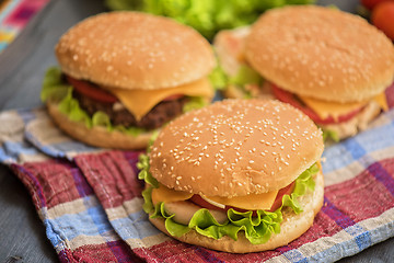 Image showing home made burgers