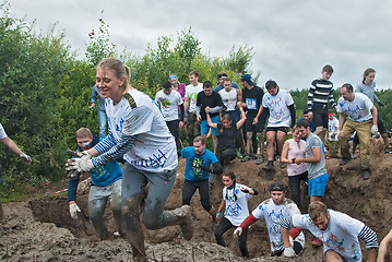 Image showing Dirty cross-country race stage. Tyumen. Russia