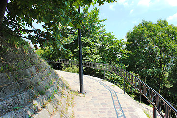 Image showing beautiful stony path in Lviv city