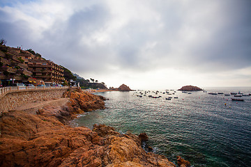 Image showing Tossa de Mar, Spain, landscape of Badia de Tossa bay 