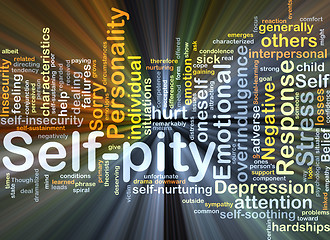 Image showing Self-pity background concept glowing