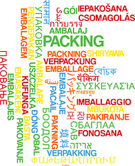 Image showing Packing multilanguage wordcloud background concept