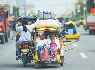 Image showing Tricycle travel in The Philippines