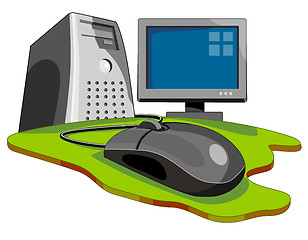 Image showing Computer with mouse