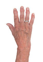 Image showing Hand of an old woman