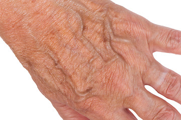 Image showing Hand of an old woman