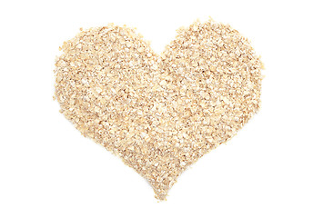 Image showing Porridge oats in a heart shape