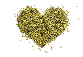 Image showing Mung beans in a heart shape