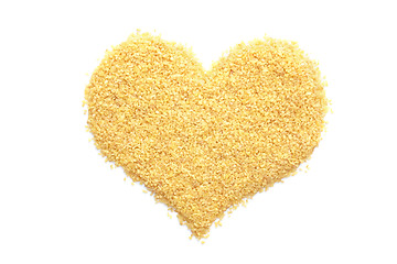Image showing Bulgur wheat in a heart shape