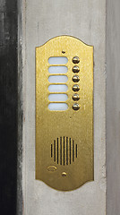 Image showing Brass Doorbell Intercom