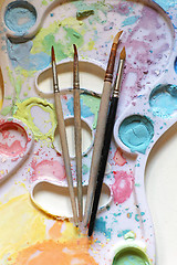 Image showing Paint Brushes at Palette