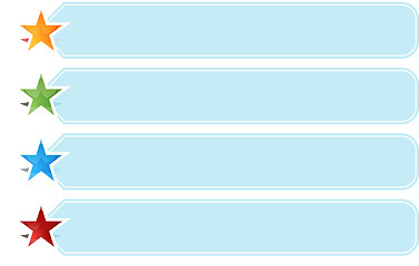 Image showing Star List Four blank business diagram illustration