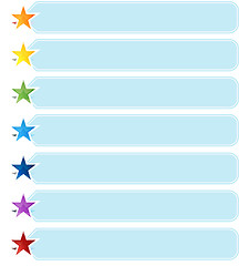 Image showing Star List Seven blank business diagram illustration