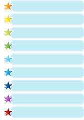 Image showing Star List Nine blank business diagram illustration