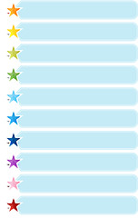 Image showing Star List Ten blank business diagram illustration